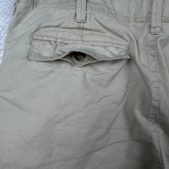 Old Navy Pants Mens 38x31* Khakis‎ Beige Flat Front Baggy Cotton Casual Trousers - Picture 7 of 14